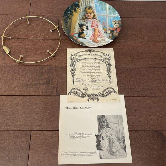 Bradford Exchange Collector Plate Rain Rain Go Away - Picture 5 of 6
